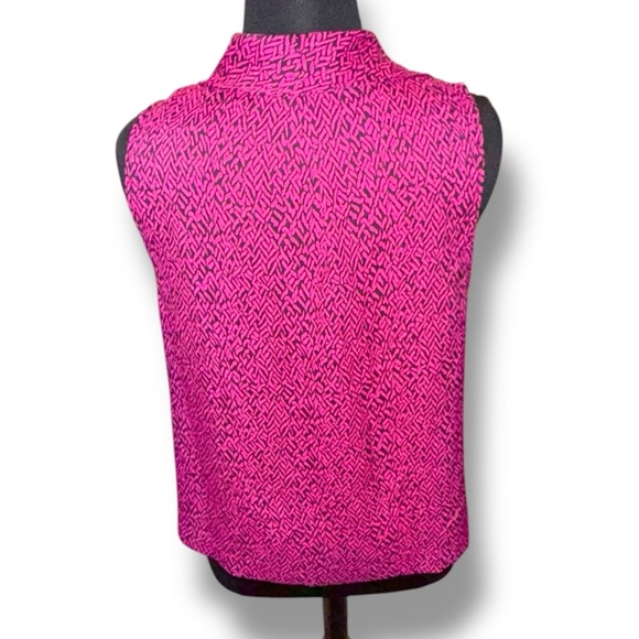 VINCE CAMUTO Ikat Print Cowl Neck Sleeveless Top - XL Wild Petunia - Picture 4 of 12